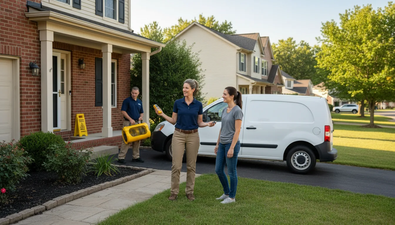 Residential water damage restoration in Hammond, IL